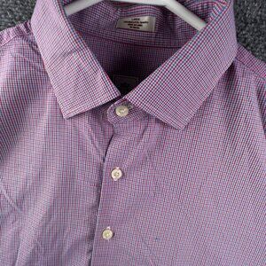 Peter Millar Crown Sport Button Up Shirt Men’s Red White Blue Large Stretch